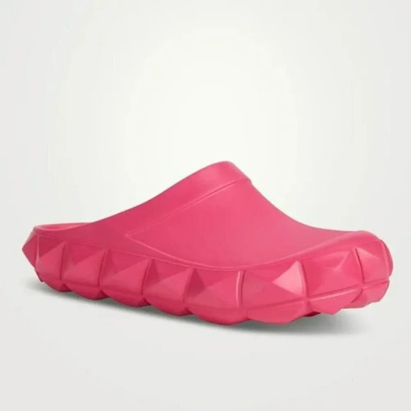 Valentino Garavani Men\'s Pink Roman Stud Turtle Slide Size 43 EU (MSRP $590)